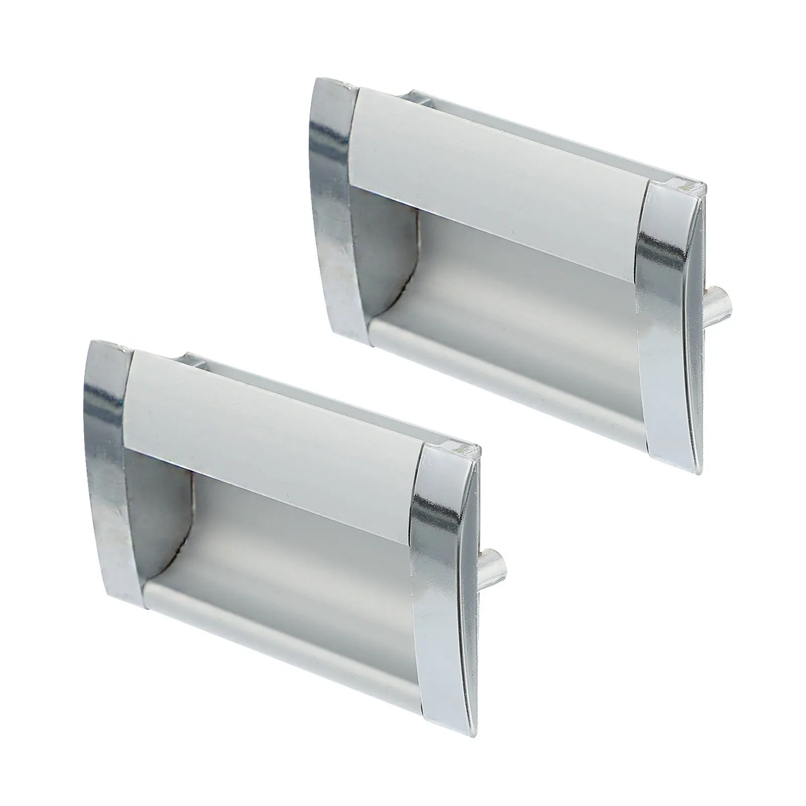2Pcs Invisible Cupboard Handle Aluminum Alloy Embedded Furniture Pull Handle Easy Install Strong Grip Smooth Operation Home