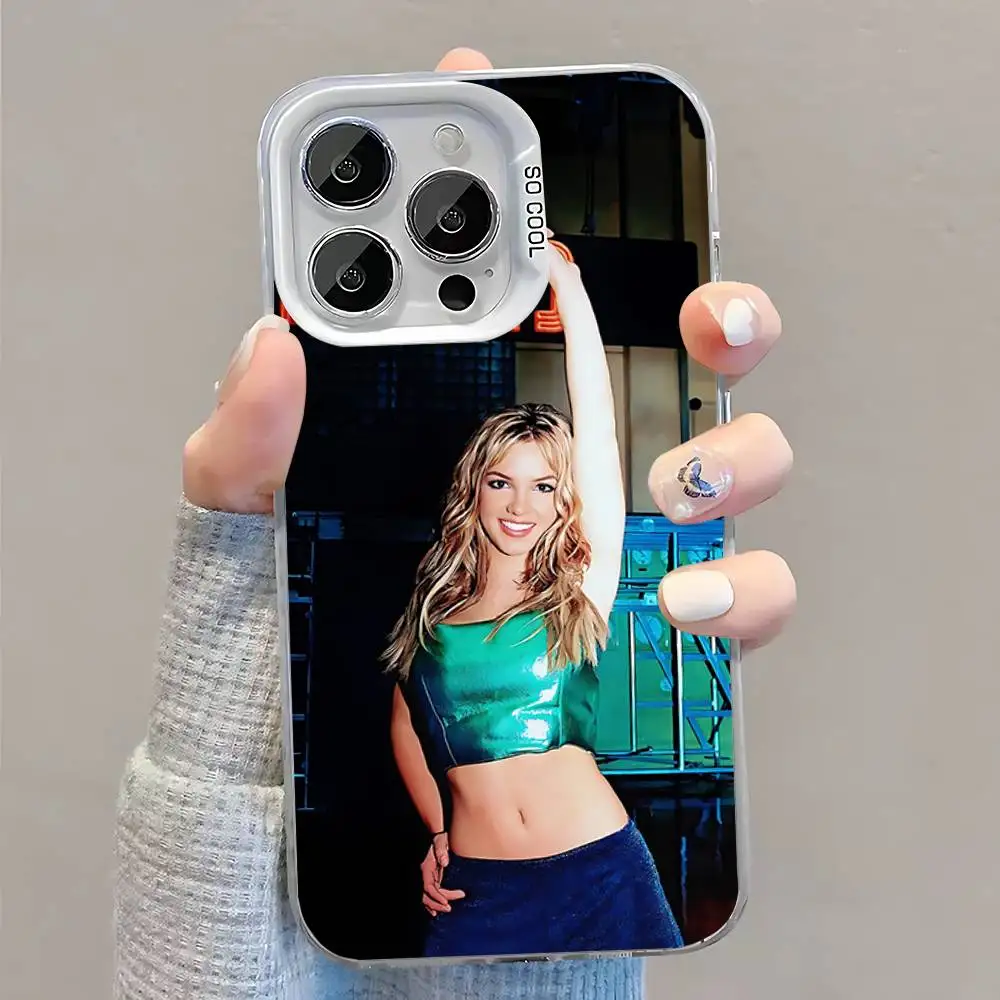 Singer B-Britney Spears Phone Case For iPhone 16,15,14,13,12,11,Pro,XS,Max,Plus,Mini,SE White Candy Matte Shockproof Cover