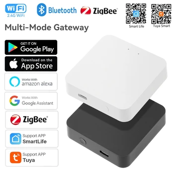 Tuya ZigBee 3.0 Smart Gateway Hub Smart Life Home Bridge Wireless Bluetooth Multi-mode Gateway Mesh Work with Alexa Google Home