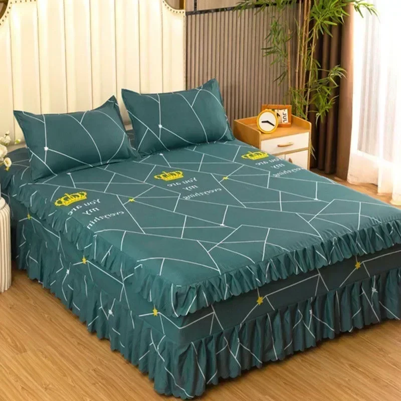 1PC Anti-dirty Bed Skirt Set  150/180/200cm Bedspread King Queen Size Princess Lace Bed Skirt  Bed Cover Without Pillowcase