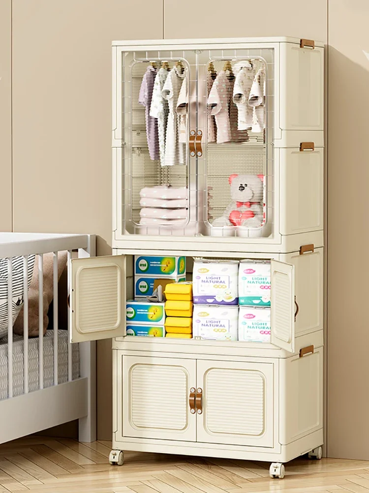 

Большой складной ящик, не требующий установки шкаф для хранения, детский шкаф для дома, гостиной, передвижной вместительный органайзер, контейнеры