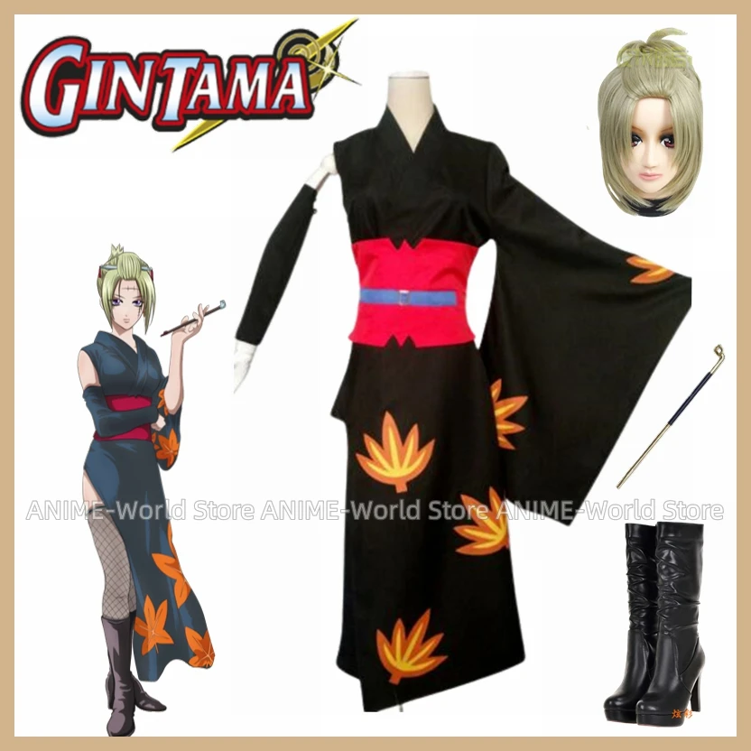 Animation Exhibition Anime GINTAMA COSPLAY Tsukuyo COS Halloween Party COSPLAY kimono Costumes