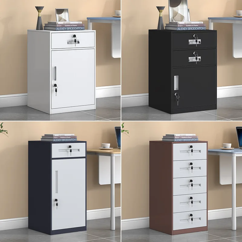 Office low cabinet with lock movable cabinet, drawer storage cabinet, password locker, small file  under table data