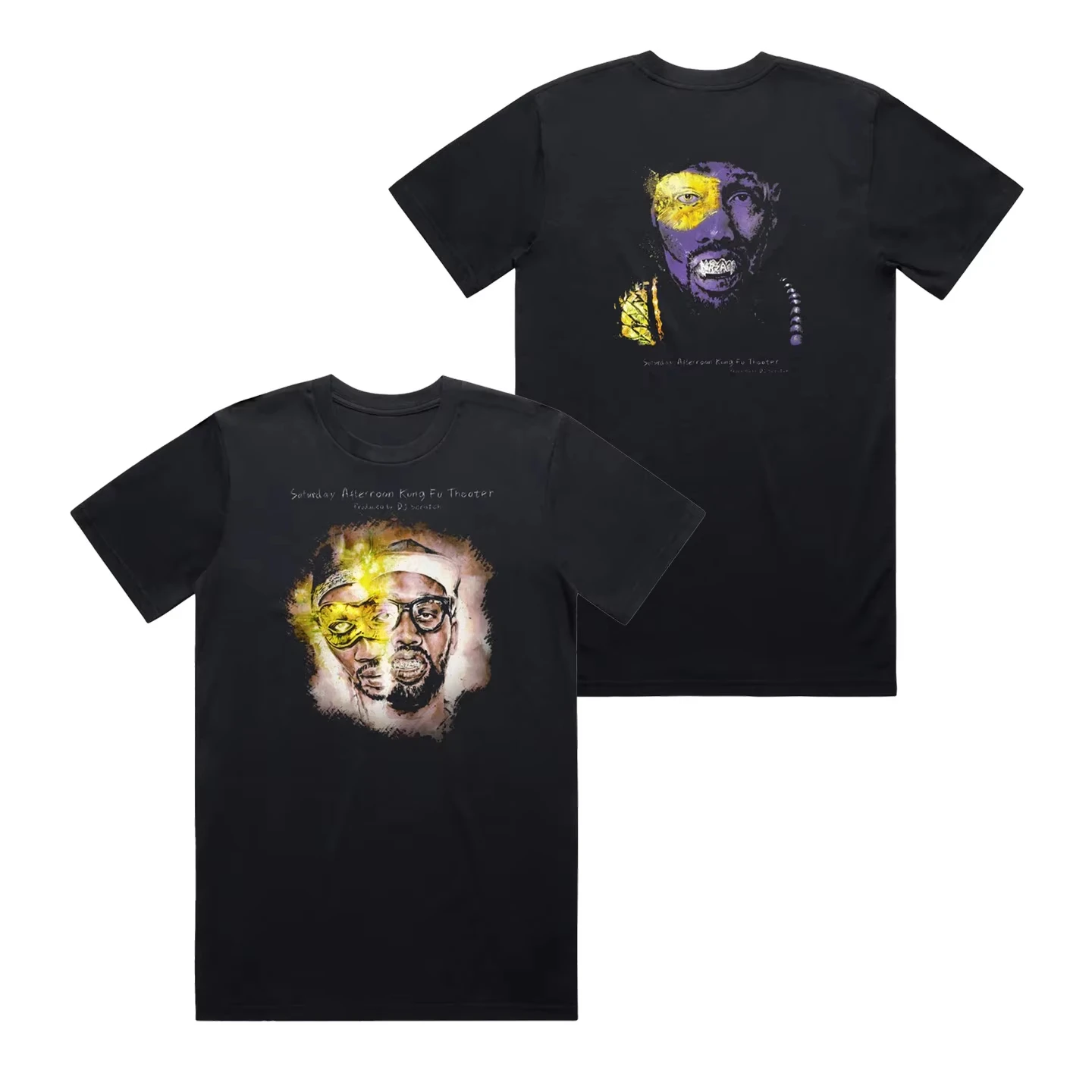 Wu Tang Clan Shaolin Uniform Co Doppelseitiges Grafik-T-Shirt Retro Hip Hop Streetwear Lässiges Unisex-Oberteil für Männer und Frauen – Detail 5