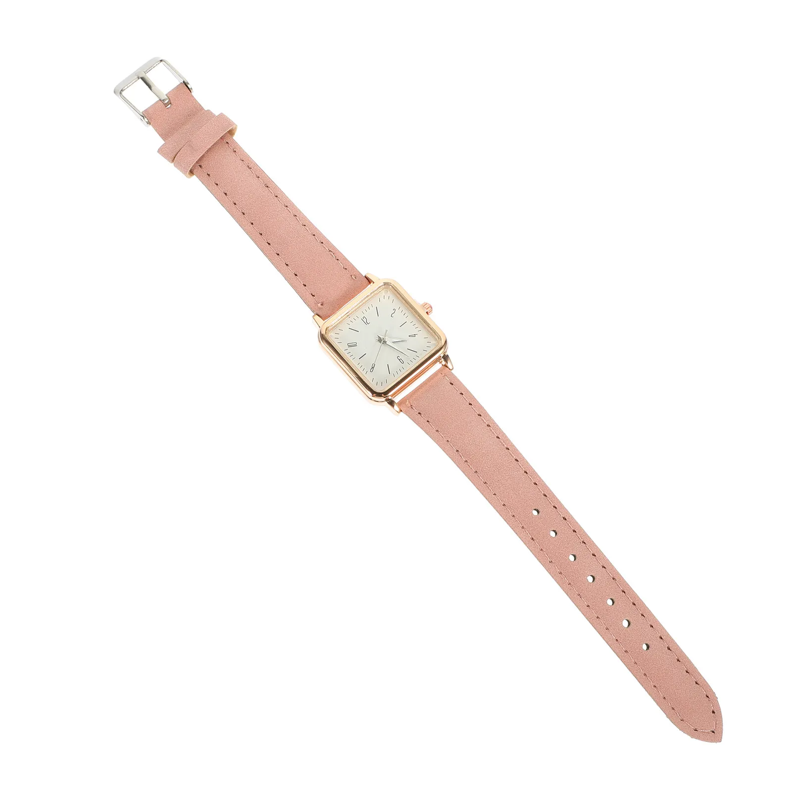 Quartz Night Glow Watch Imitation Strap Fashionable Casual Wrist Watch Comfortable Breathable Stylish Women Timepiece