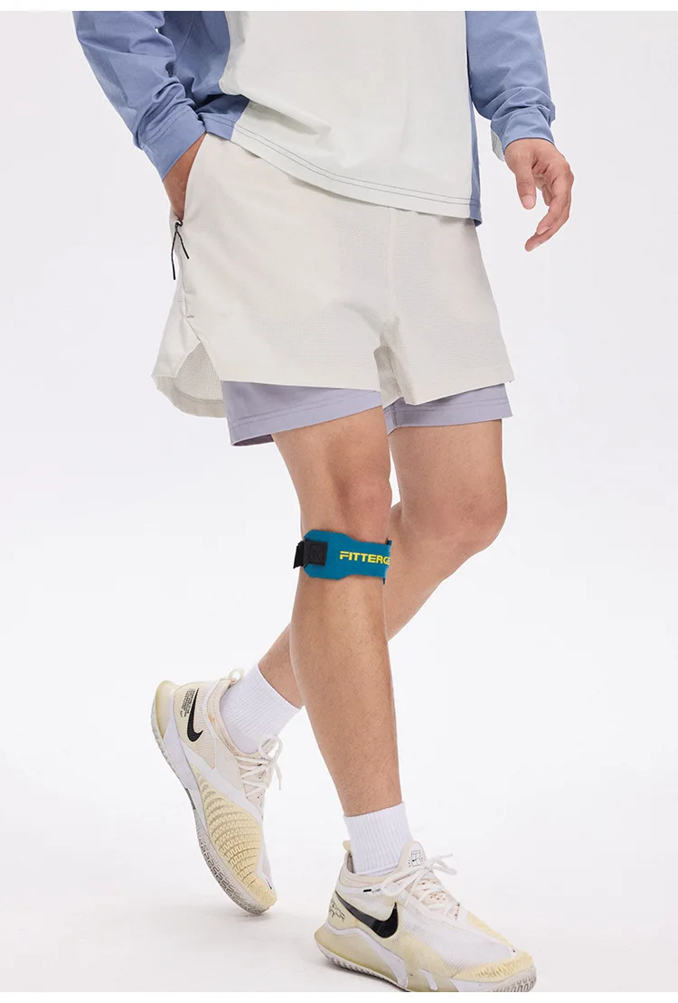 Unisex 2-in-1 Laufshorts Schnelltrocknend Fitness-Shorts Doppelschichtige Kompressions-Laufhose Sportliche Fitness-Jogging-Shorts – Detail 12