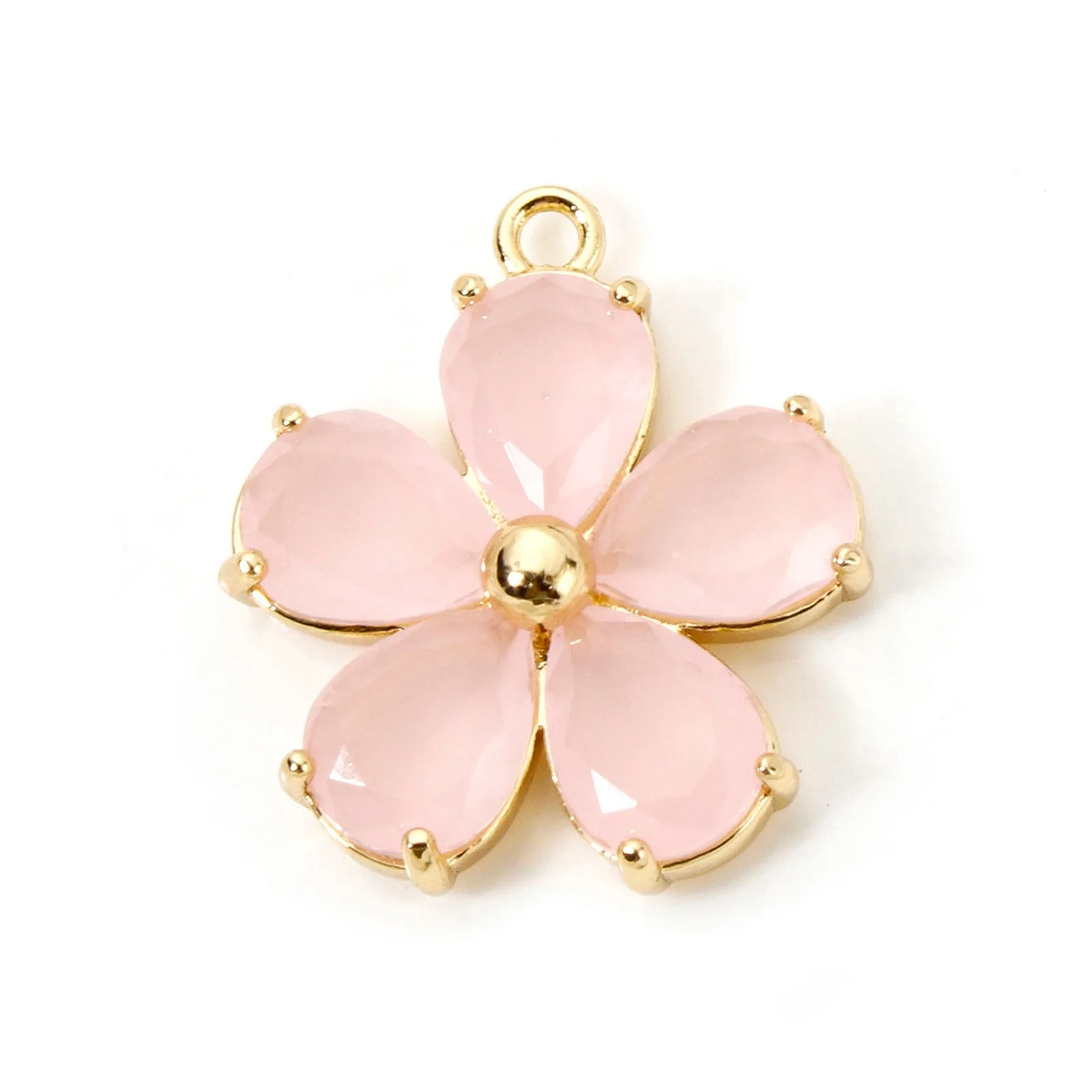 1pc Neue Messing Charms Gold Farbe Blume Mehrfarbige Glas Anhänger DIY Halskette Ohrringe Für Frauen Schmuck Erkenntnisse 21mm x 18,5mm – Detail 11