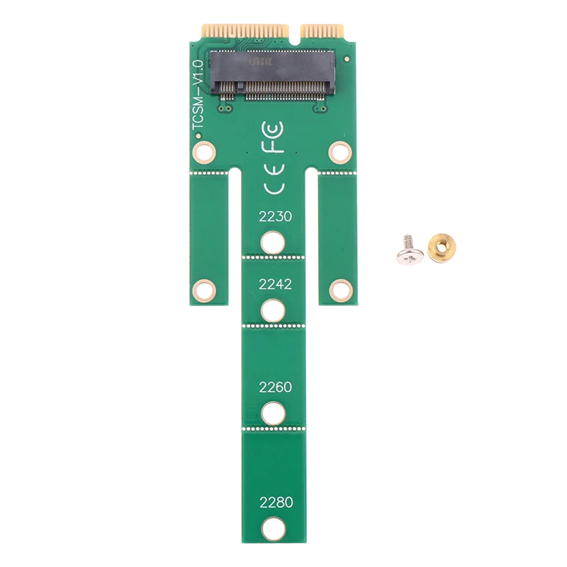 mSATA to M.2 NGFF Adapters Convert Card 6.0Gb/s NGFF M.2 SATA-Bus SSD B Key to mSATA Male Riser M.2 Adapter for 2230-2280 M2 SSD