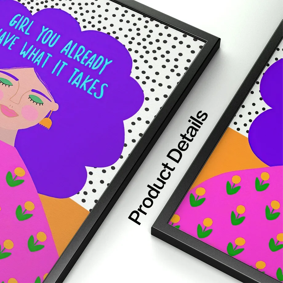 الرسم على لوحات القماش الجدارية نظارات فتاة الموضة إقتباس الملصقات والمطبوعات الملونة فن البوب غرفة المعيشة الديكور صور الاطفال المنزل