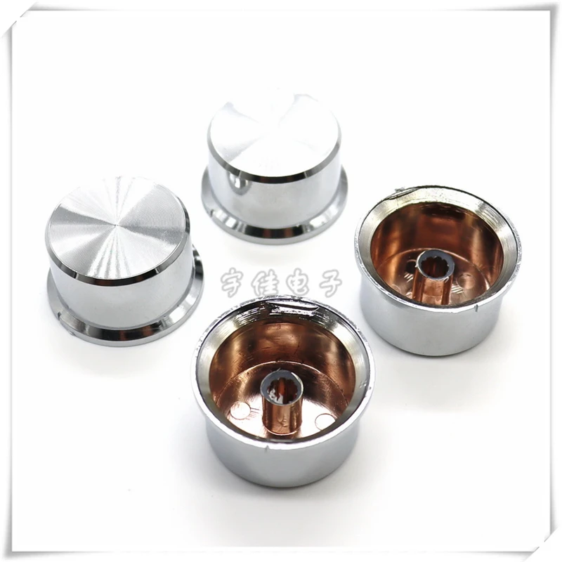 2PCS 34.5×19.5MM Water Plating Audio Knob Cap Potentiometer Knob Cap Power Amplifier Volume Adjustment Knob Cap