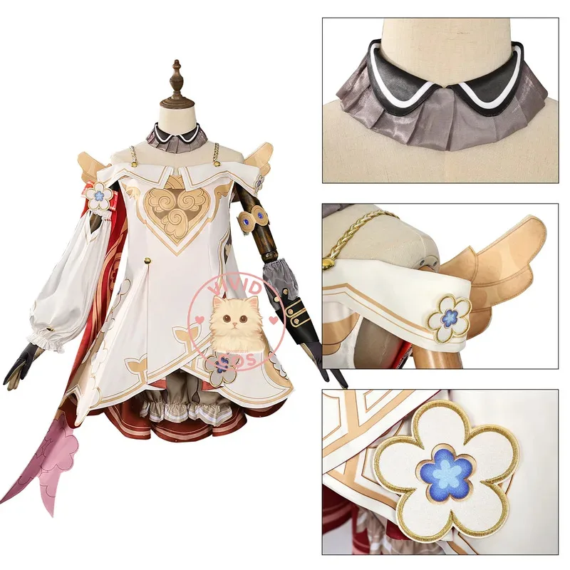 Honkai Star Rail Tribes Cosplay Game High-Quality Role Play Costume Beautiful Anime Lolita Dress with Wings and Wig A;2,C'4,H.