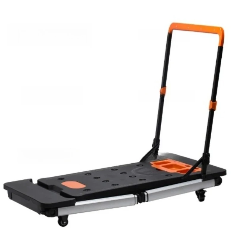 DIY Woodworking Table Portable Trolley Folding Cart 7- In -1 Multifunctional Workbench With Wheels Workshop Tool Outing Handcart