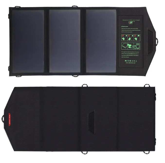 Customized ALLPOWERS Waterproof Solar Power Pack 5V21W Solar Charging Panel Solar Charger