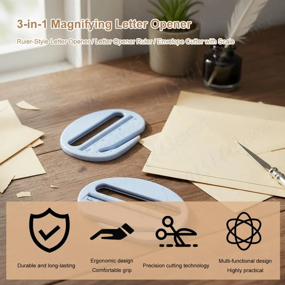 6 قطعة المشقق المغلف دون ضرر حزمة فتاحة القاطع ورق التغليف مفتوحة بدقة فتاحة البريد شفرة للنساء الرجال مكتب #1