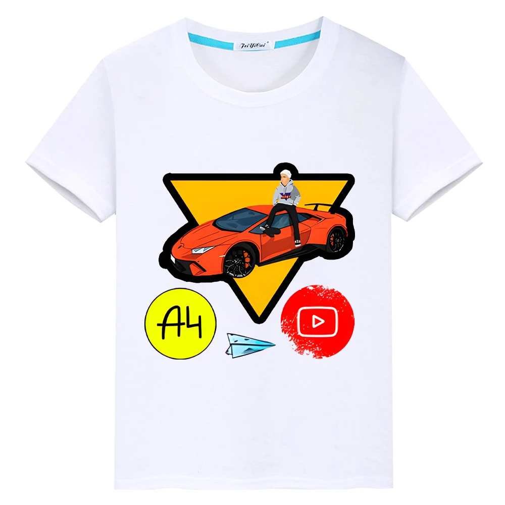 

Merch A4 Print 100% Cotton T-shirt boys Short Kawaii Tops y2k one piece Влад Бумага А4 anime Tees pride tshirt kids clothes girl