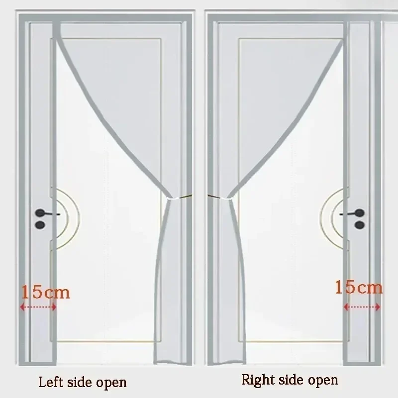 Black Side Door Magnetic Mosquito Net ，Magnetic Door Screen,,Insect Proof Flight,Summer and Kitchen Indoor Invisible Net