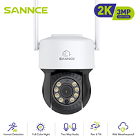 SANNCE 3MP Wireless Mini Ball Machine Security Camera Infrared Night Vision Support Alexa 16X Two-way Voice