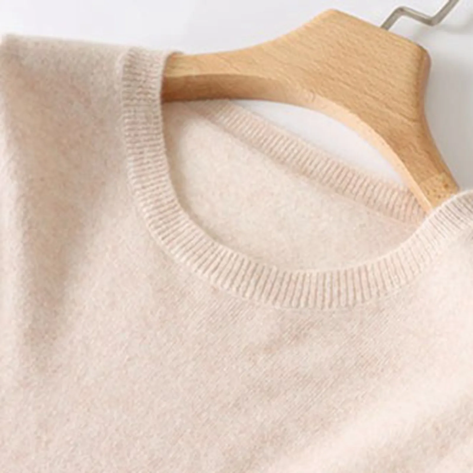 Pull en tricot à manches longues et col rond pour femmes, pull élégant, pull monochrome, automne
