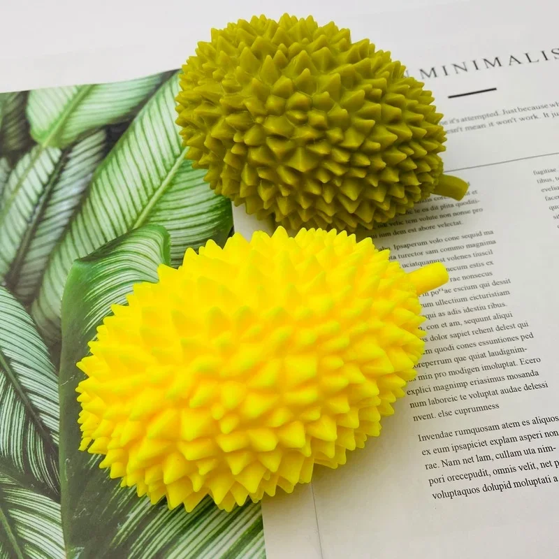 Simulation Durian Pinch Pinch Music Decompression Toys Large Durian Squeeze Toy Sensory Stress Relief Sensory Toy for Kids Adult