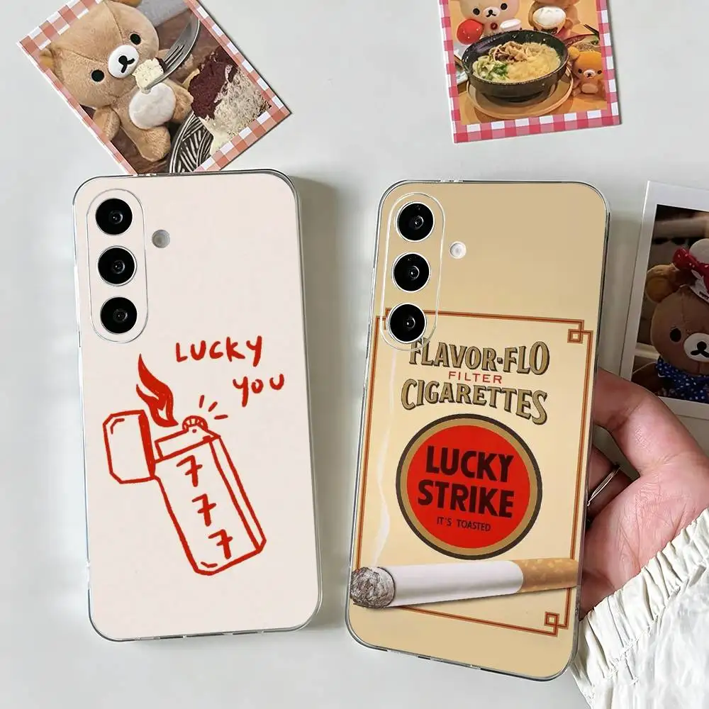 Funda de teléfono C-Cool L-Lucky Strike para SamsungA10,12,20,21S,30,31,40,50,51,52,70,71, cubierta transparente