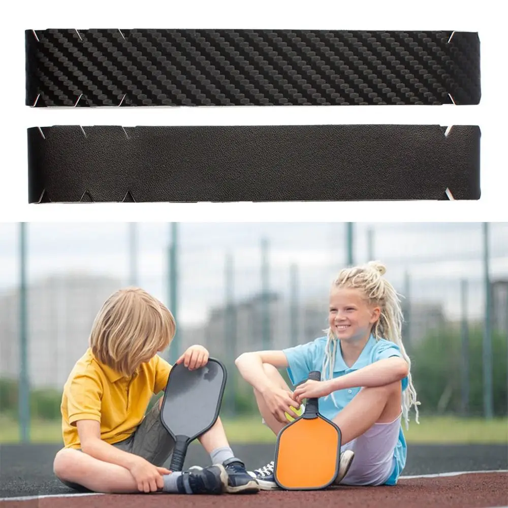 Black Pickleball Racket Edge Sticker DIY PU Frame Protective Tape Scratch Prevention Sport Supplies Pickleball Racquet Sticker