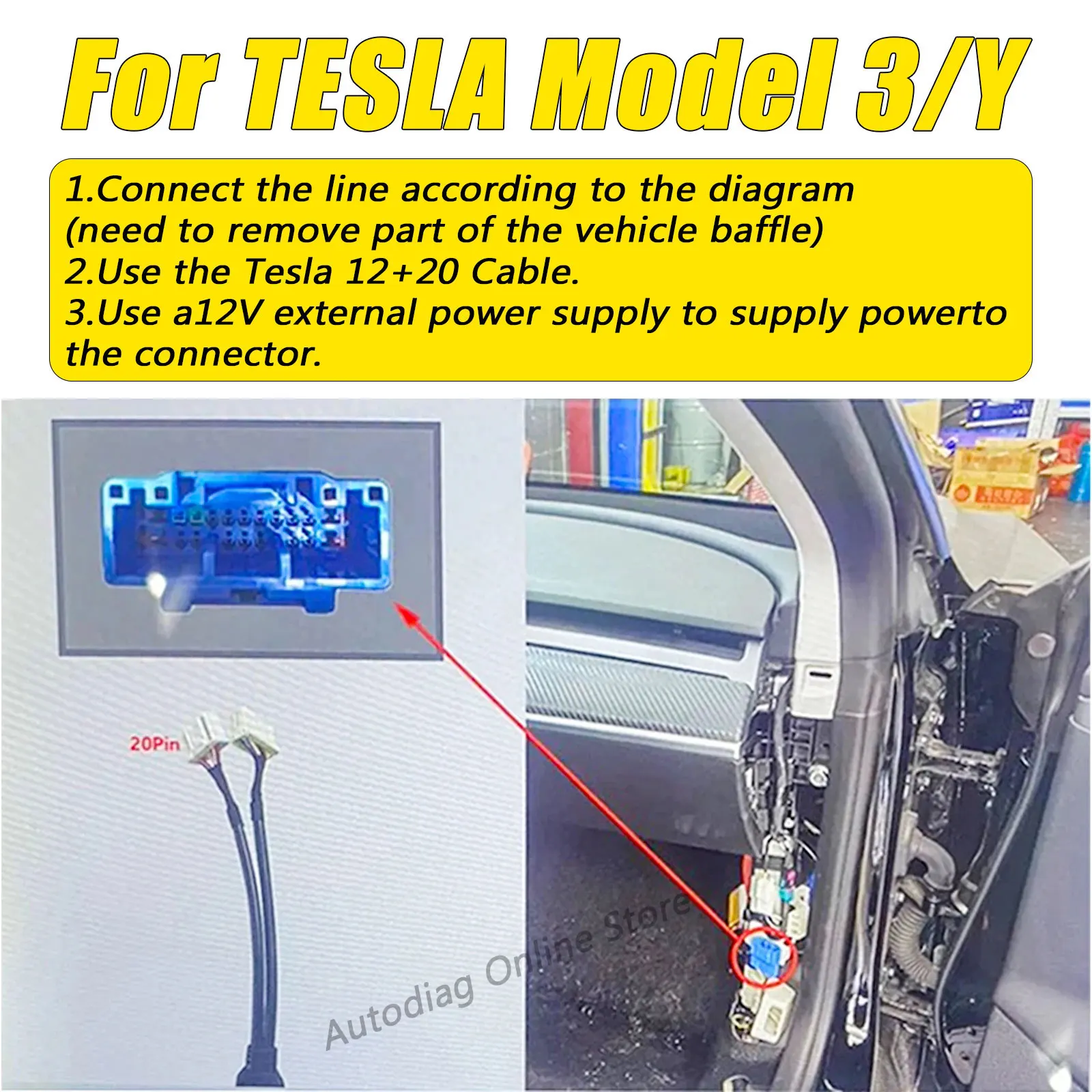 Рисунок 3 - Для Tesla Model X/S/3/Y OBD2 диагностический