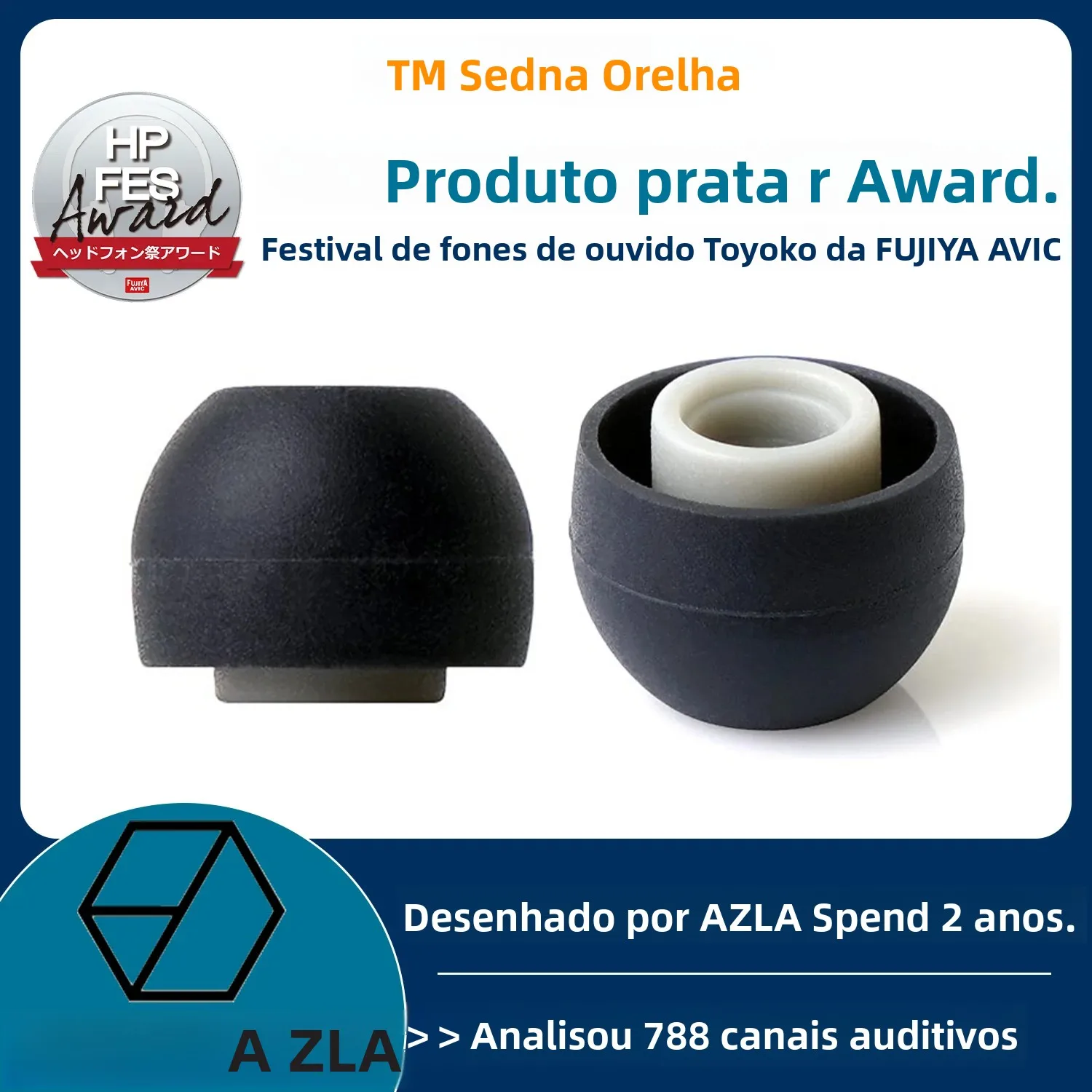 AZLA Sednaearfit Dicas de ouvido para Sennheiser Beyerdynamic Eartips Fones de ouvido de silicone SednaEarfit Light para fone de ouvido intra-auricular