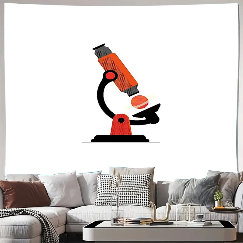 unframed Microscope Tapestry Wall Hanging Science Decor Biology Art Space Decor Dorm Room Aesthetic Celestial Tapestry Galaxy Wa