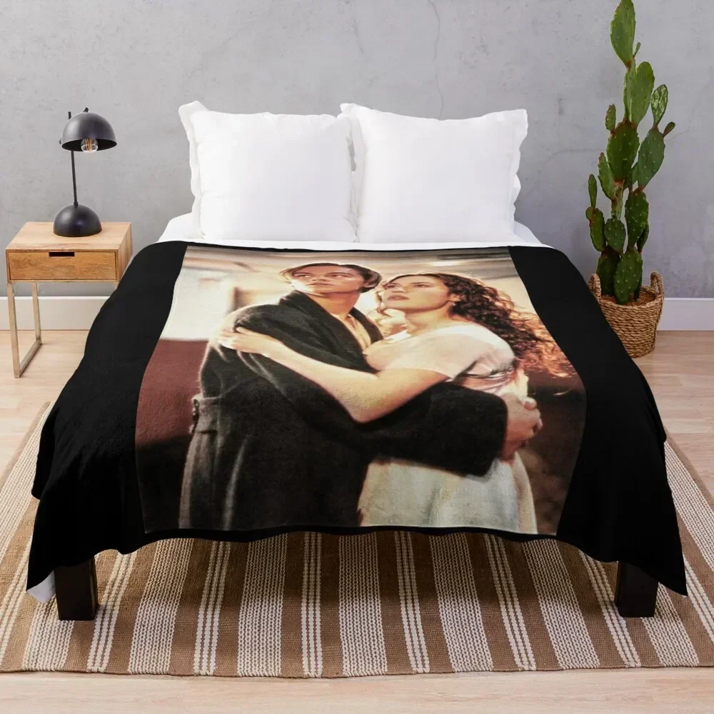 Titanic Jack and Rose Poster Throw Blanket Soft Bedroom Blanket for Night Sleeping