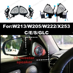 64-Colours 3D Rotary Treble For Mercedes Benz W205 W213 W222 X253 C Glc E S  RGB Led Ambient Horn Accessory