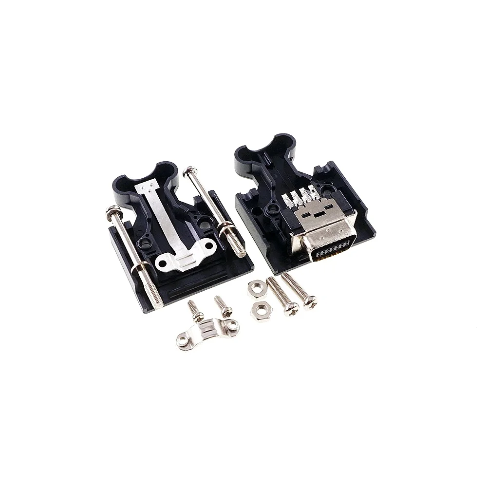 Gold Plated Contact Wire Solder Connector, Servo Receptacles Header, DIY SCSI Connector, HPCN 14, 20, 26, 36, 50 Pin Socket Conn