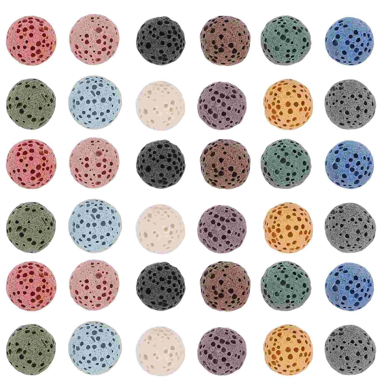 

39 Pcs Car Aromatherapy Beads Essential Oil Diffuser Stone Lava Beaded Multicolor Volcanic Rock Unscented