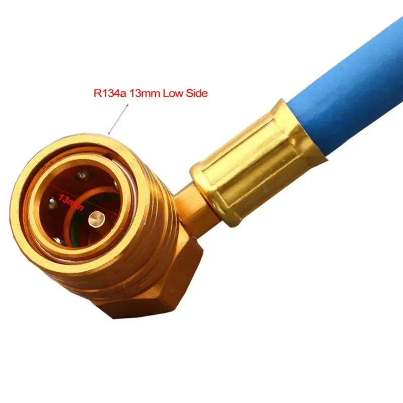 

R134A Refrigerant Recharge Hose Car Air Conditioning Fluoride Adding Tube Pipe 1/2ACME Recharge Measuring Hose Gas Gauge 100psi