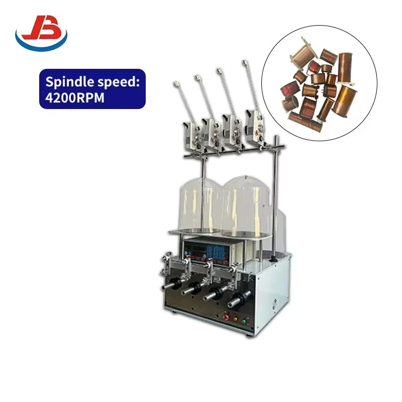 Jianbo High Precision Four Spindle 4200 RPM CNC Coil Winding Machine 0.02-1.0mm Transformer Inductor Motor Coil PLC Auto