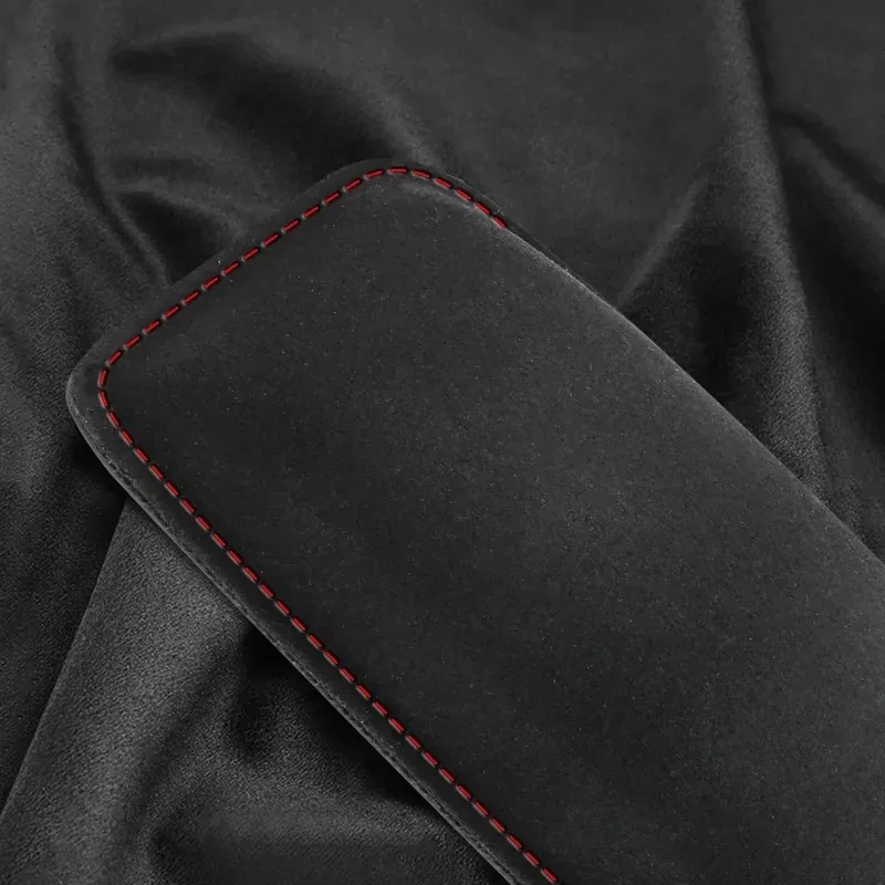 سيارة جلد الغزال وسادة الركبة داخل الركبة وسادة مريحة وسادة مرنة رغوة الذاكرة الفخذ دعم الملحقات الداخلية سيارة سو