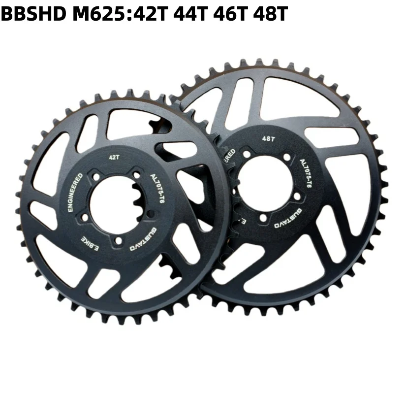 

GUSTAVO E-bike ChainRing ,Offset 24.5MM, For BAFANG BBSHD M625 ,1000W Mid Drive Motor ,42T/44T/46T/ 48T