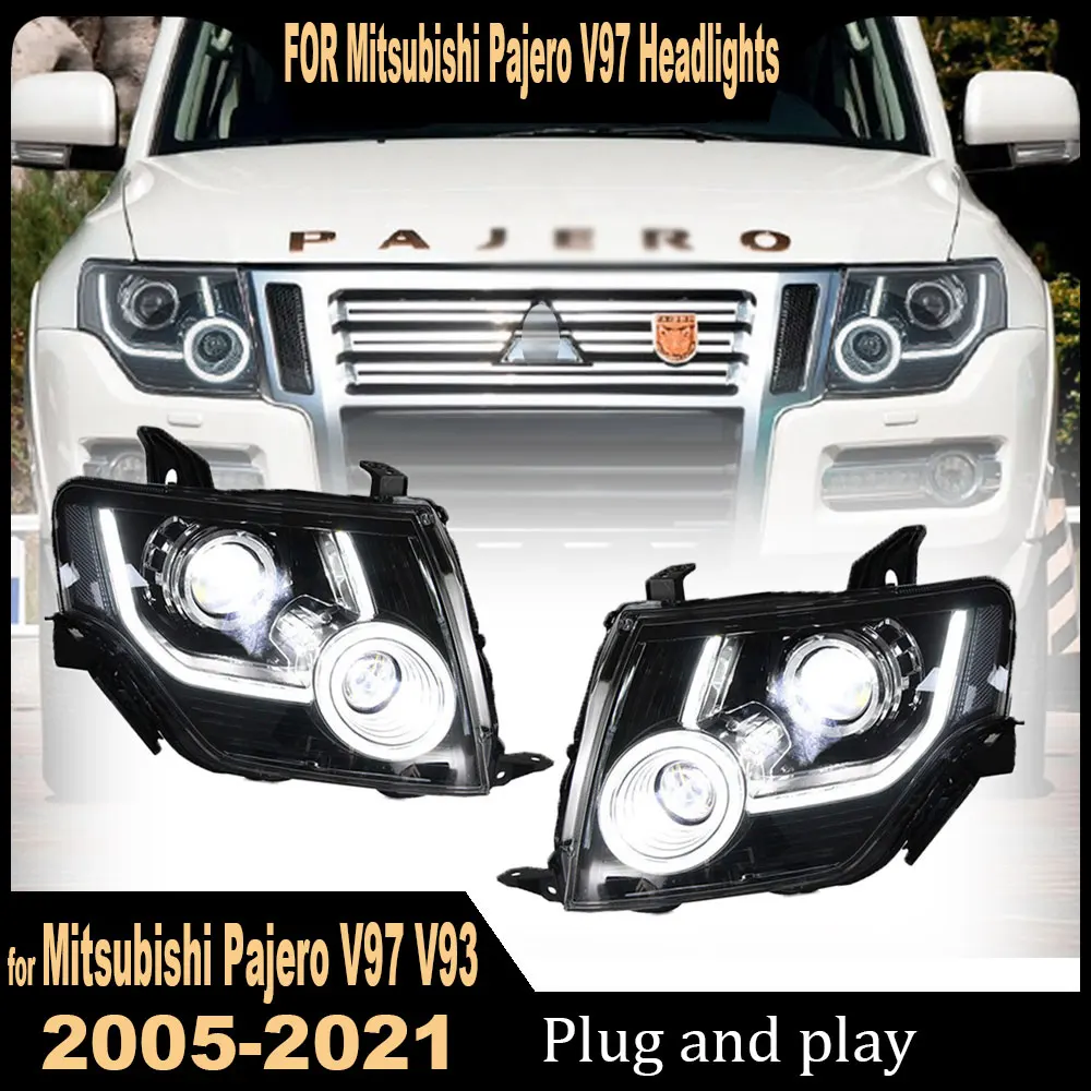 LED Car Lights For Mitsubishi Pajero V97 Headlights 2005-2021 V93 LED Headlight Montero V87 V95 Upgrade Headlamp Plug and play