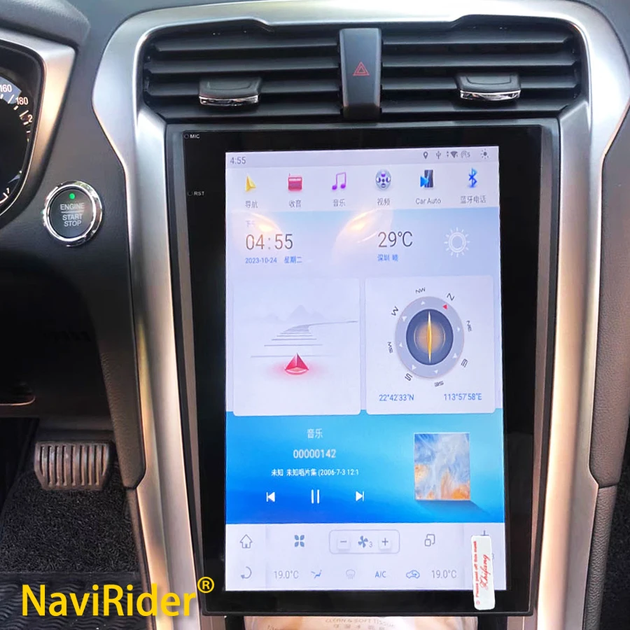 

12,1-дюймовый автомобильный радиоприемник Android 11 для Ford Fusion Mondeo 2015 2016 2017 2018, мультимедийный стерео видеоплеер, GPS Navi, головное устройство Carplay