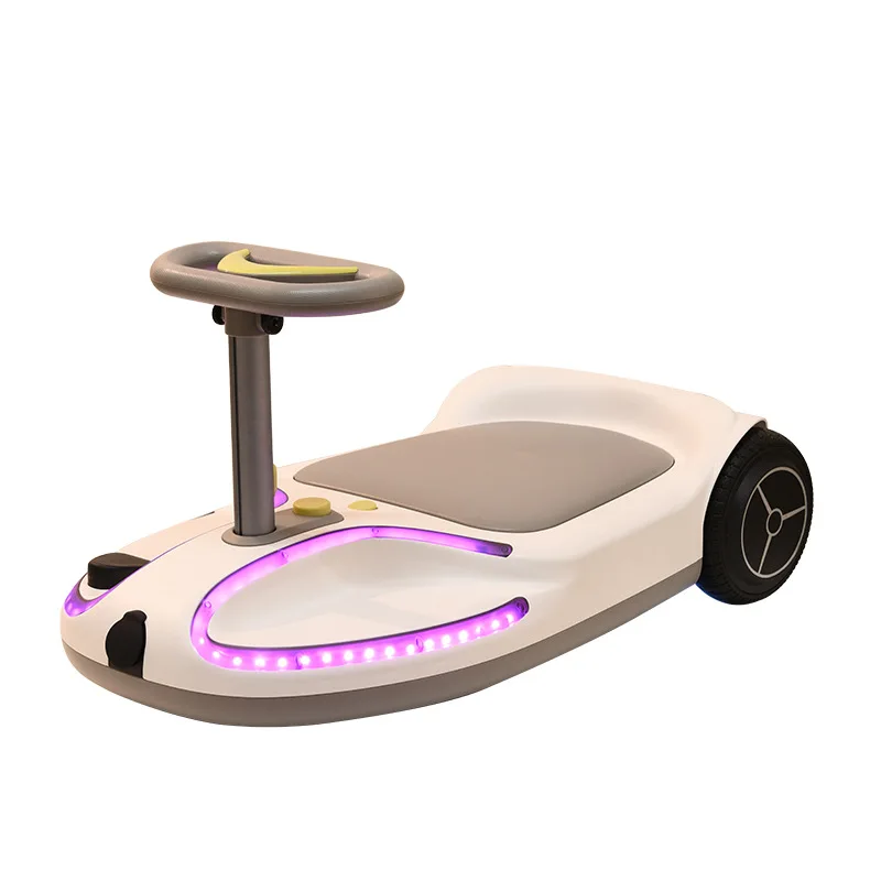 

children's mini electric scooter white PVC plastic outdoor toy with 3 PU wheels for children over 5 years old