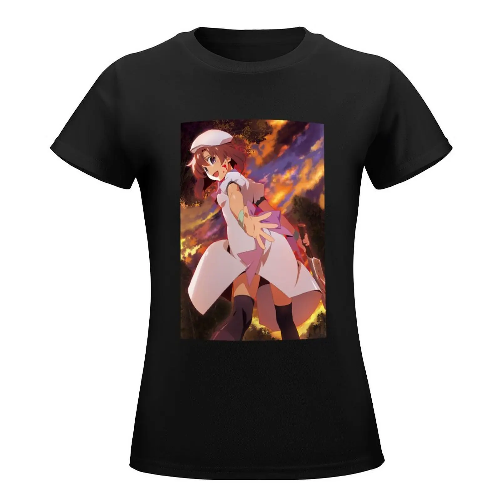 Higurashi no Naku Koro ni Gou T-Shirt cute tops anime clothes Blouse cotton t shirts Women