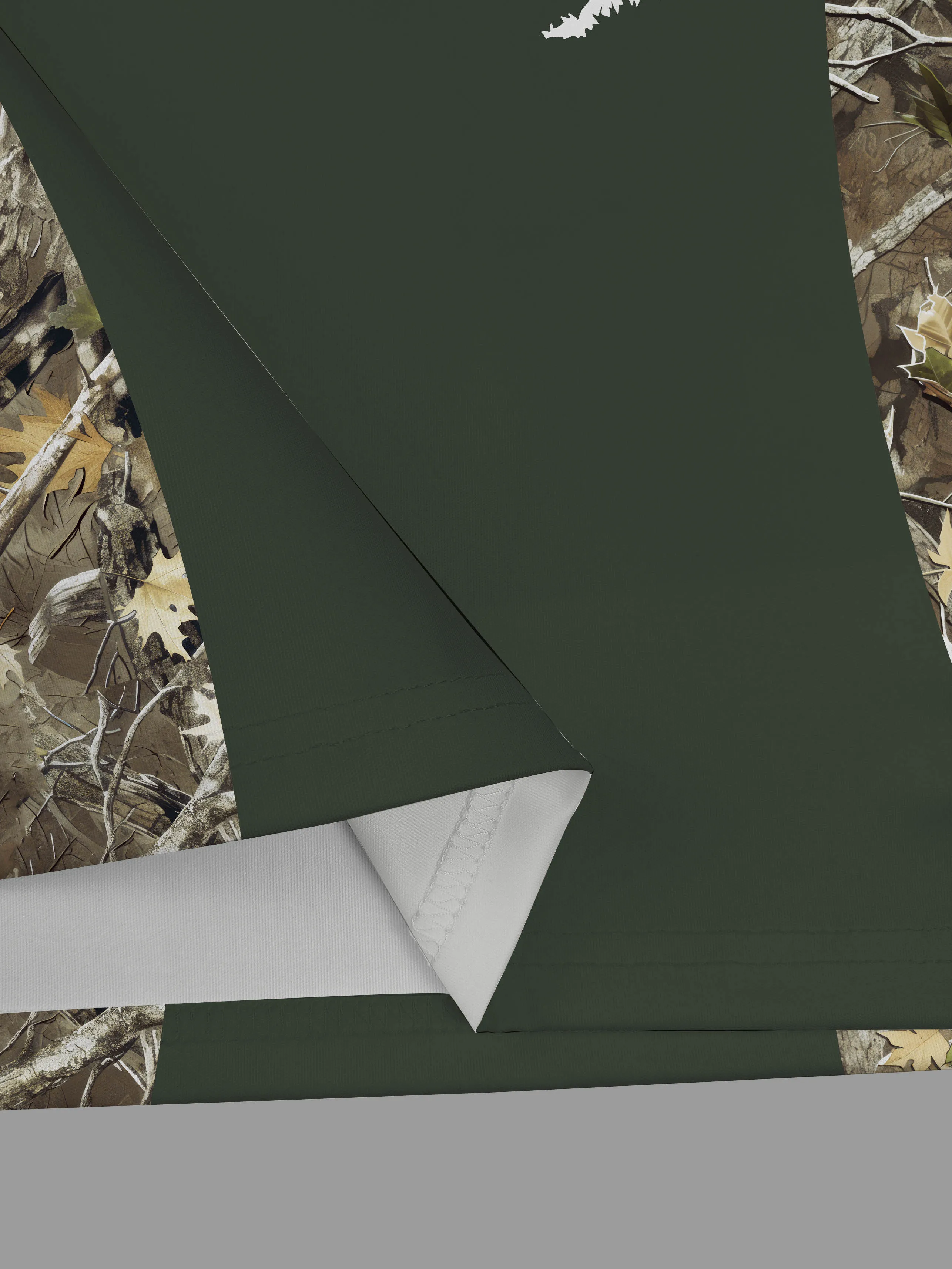 Outdoor-Stil, Camouflage-Nähte, Poloshirt, halber Reißverschluss, Hirschkopf-Druck, Top für Herren, lässig, Jagd-Stil, kurze Ärmel – Detail 5