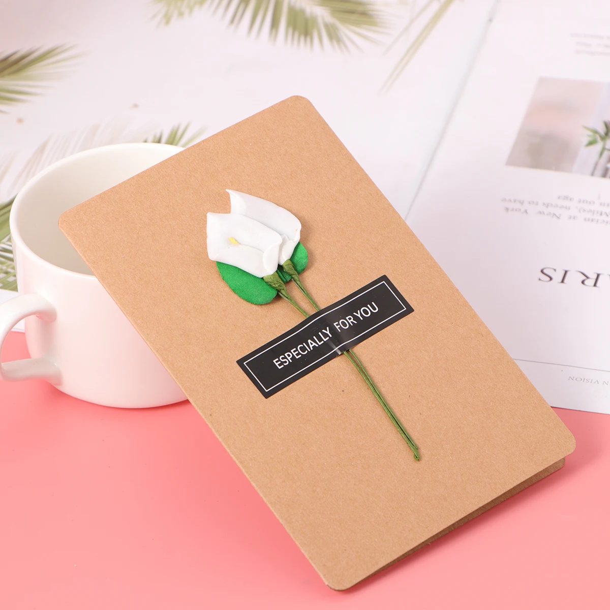 

H made Cards Dried Flowers Decorative Birthday Party Birthday Party Invitation Invitation Wedding Celebration Natural Design