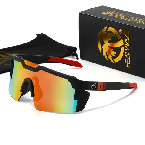 A Gift Box Set of New Fashionable and Luxurious Unisex Sunglasses, Retro Large-Frame Sports-Style Cycling Glasses, Halloween Decorative Glasses, the Perfect Gift Choice