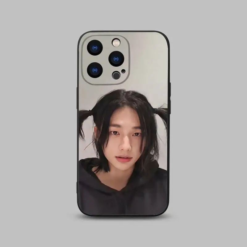 Kpop Hwang HyunJin Phone Case For iPhone 15,14,13,12,11 Plus,Pro,Max,XR,XS,X,7,8 Plus,SE,Mini Black Silicone Soft