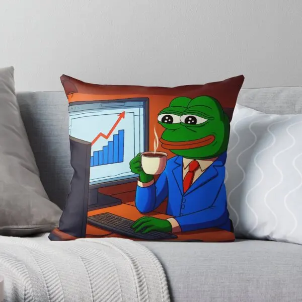 Pepe Makes Money  Printing Throw Pillow Cover Bed Car Comfort Fashion Hotel Sofa Anime Fashion Pillows not include One Side