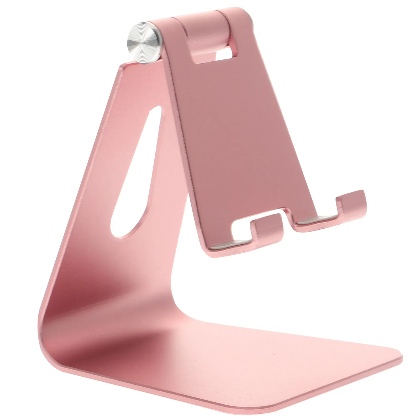 

Heavy Duty Iron Smartphone Base Bracket Thickened Metal Desk Stand for Phone Tablet Laptop Hands Free Viewing Office Home Pink