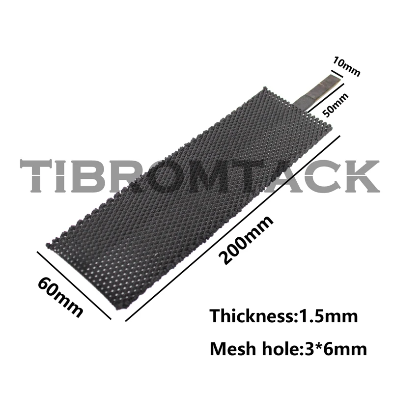 PbO2 Titanium Anode, Lead Dioxide Coated Titanium Mesh for Electrolysis or Sewage Treatment, 60x200x1.5mm