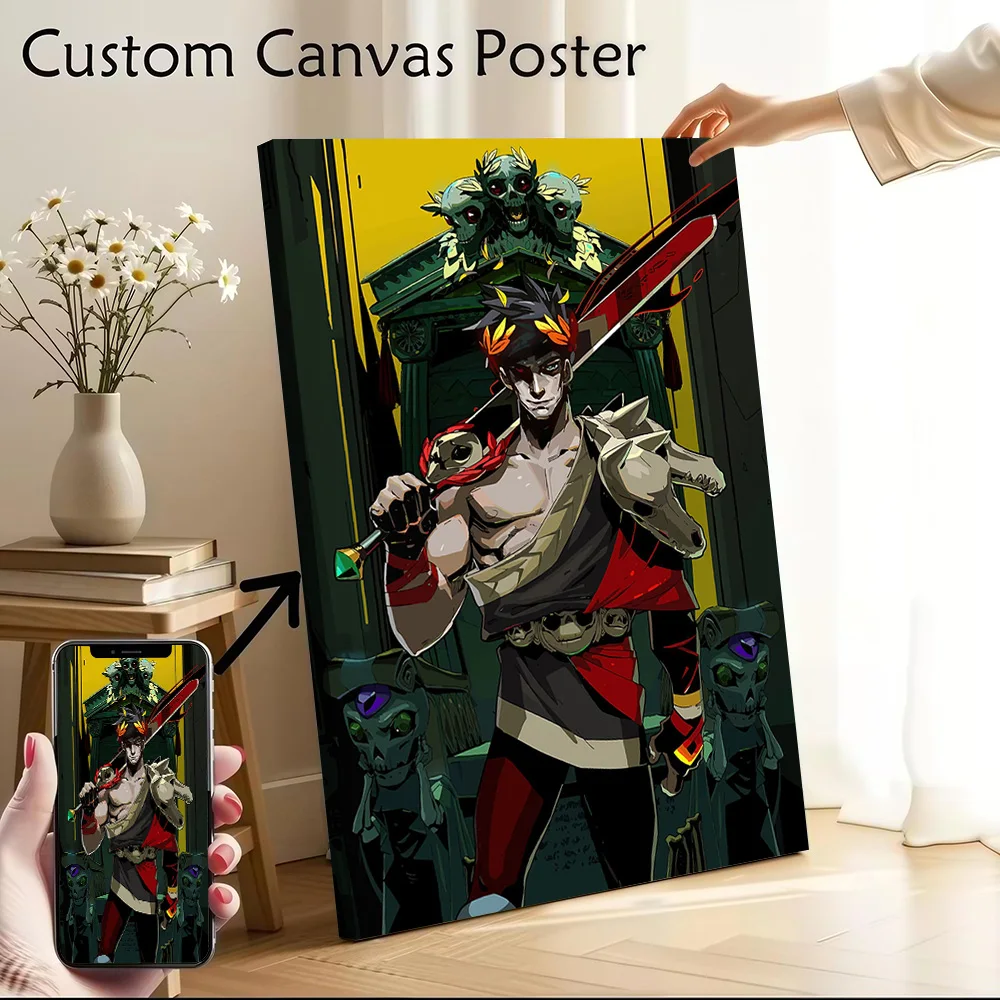 HADES Game Canvas Poster Customizable Printed Canvas Painting Wall Art for Fans Wand Deko Room Decoration Aesthetic Pictures