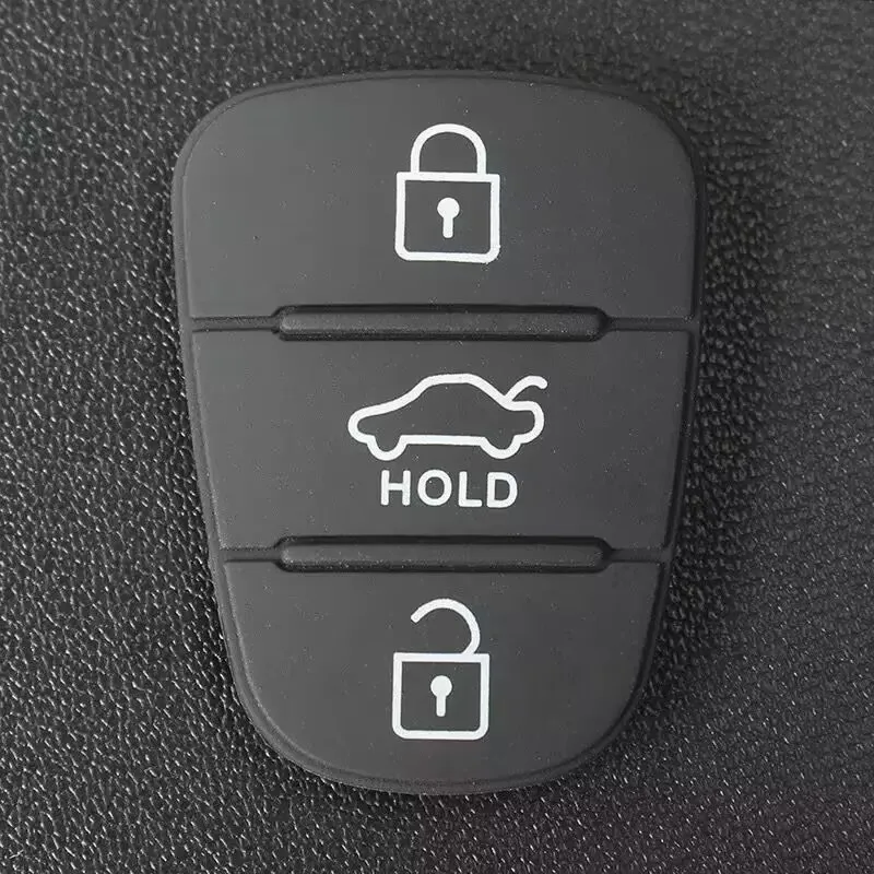 For Hyundai IX35 I30 Accent Kia K2 K5 Rio Car Key Fob Replacement 3 Button Rubber Pad Flip Remote Key Shell Case Cover