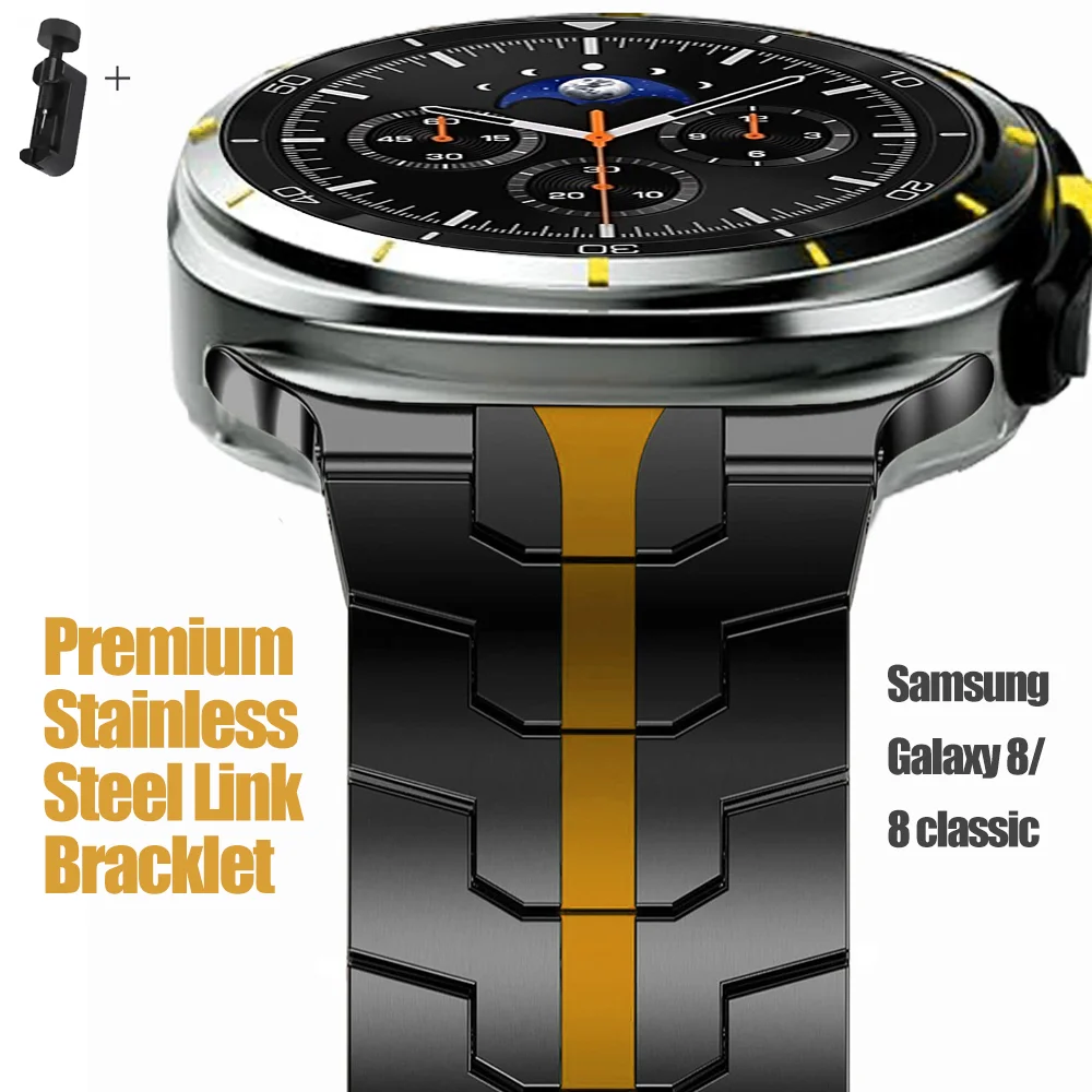 

Железный человек для Samsung Galaxy watch 8, ремешок 44 мм, 40 мм, ремешок для часов из нержавеющей стали, браслет correa galaxy watch 8, классический ремешок 46 мм